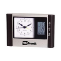 Desk Clock with Analog/Digital Display & Thermometer